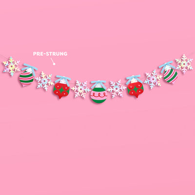 Ornament Snowflake Banner - iridescent foil banner