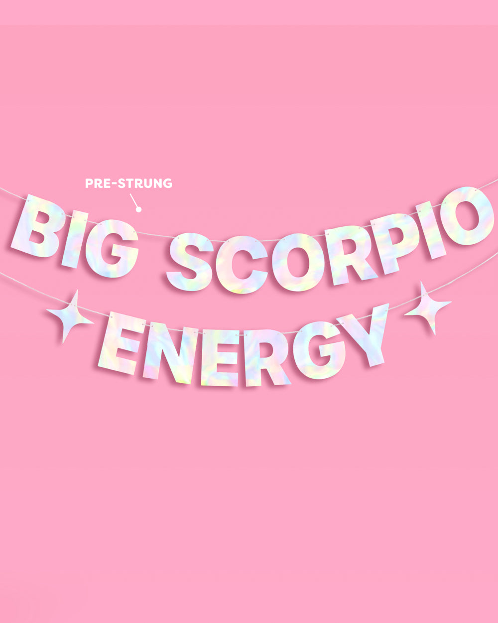 Big Scorpio Energy Banner - iridescent foil banner