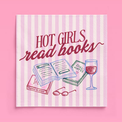 Hot Girls Book Club Napkins - 25 paper napkins