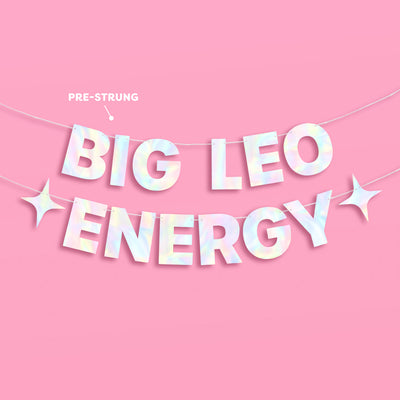 Big Leo Energy Banner - iridescent foil banner