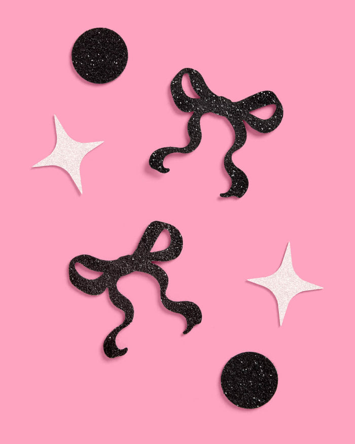 Little Black Bow Confetti - 200 pc iridescent foil confetti