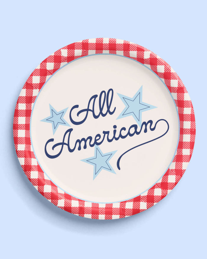 All American Plates - 24 paper plates