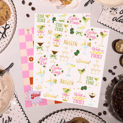 Martini Tats - 50 temporary tattoos