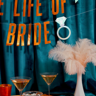 Life Of A Bride Banner - orange foil banner