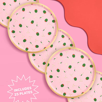 Martini Plates - 25 paper plates