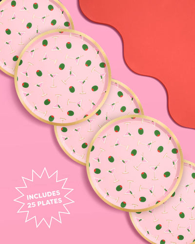 Martini Plates - 25 paper plates