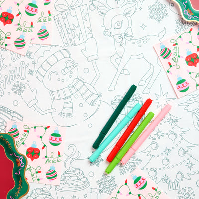 Color Me Merry Tablecloth - coloring tablecloth