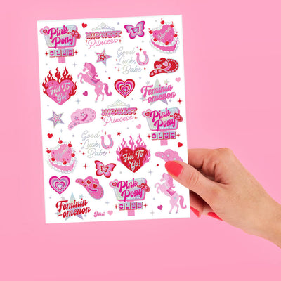 Pink Pony Club Tats - 54 temporary tattoos