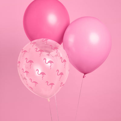 Flamingo Pink Balloons - 24 latex balloons