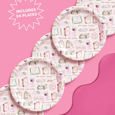 Book Club Plates - 25 paper plates