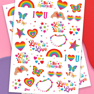 Pride Tats - 54 temporary tattoos