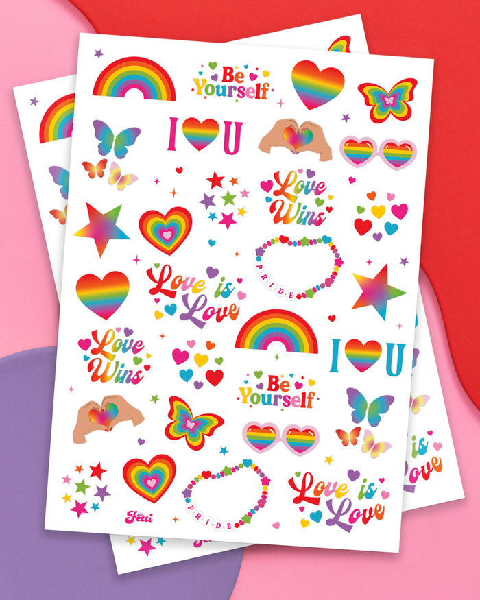 Pride Tats - 54 temporary tattoos