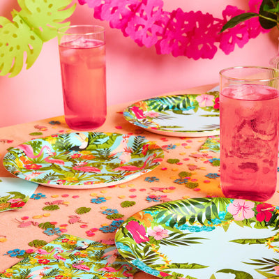 Tropical Bundle - banner, plates, napkins, + confetti