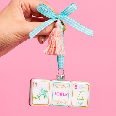 Mahjong Tile Ornament - glass ornament