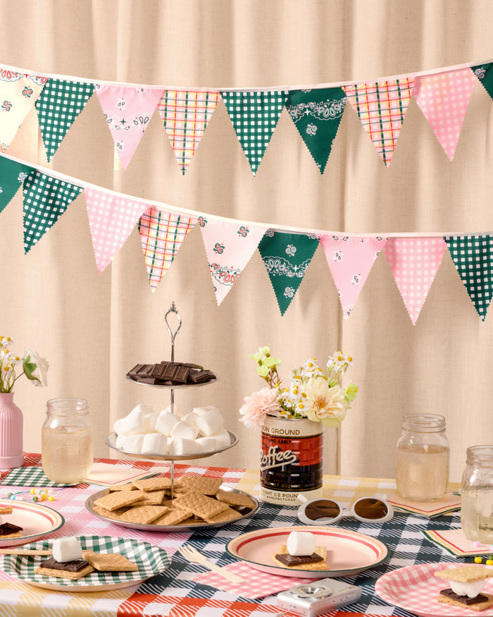 Camp Bunting Banner - gingham garland