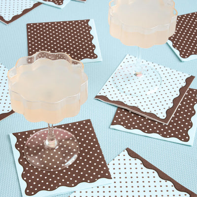 Beary Sweet Napkins - 24 polka dot paper napkins