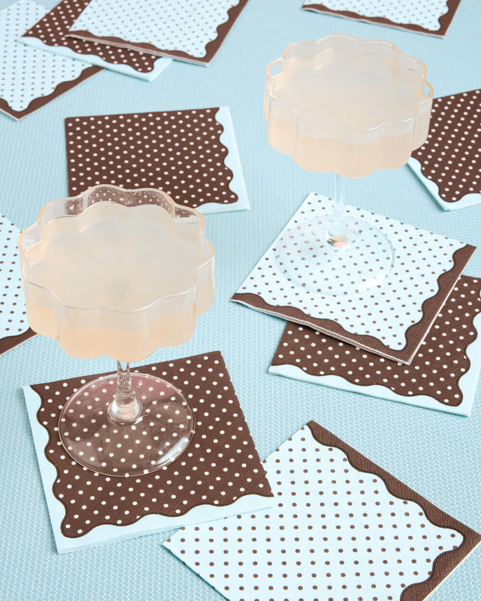 Beary Sweet Napkins - 24 polka dot paper napkins