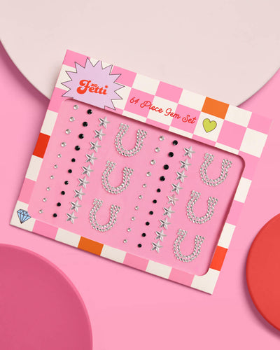 Texas Hold 'Em Gem Set - 64 adhesive face gems