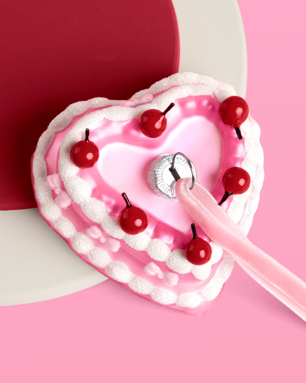 Sweetheart Cake Ornament - pink ornament