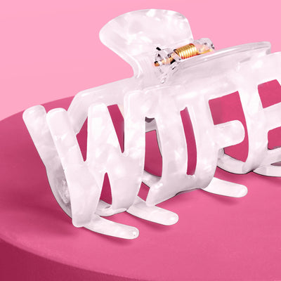 Wifey Claw Clip - white acrylic claw clip