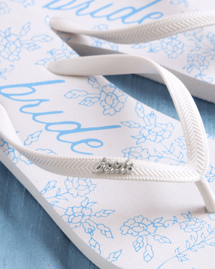 Something Blue Flip Flops - rubber printed sandals