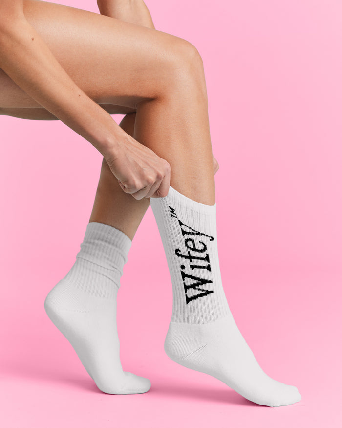 Wifey Socks - white tube socks