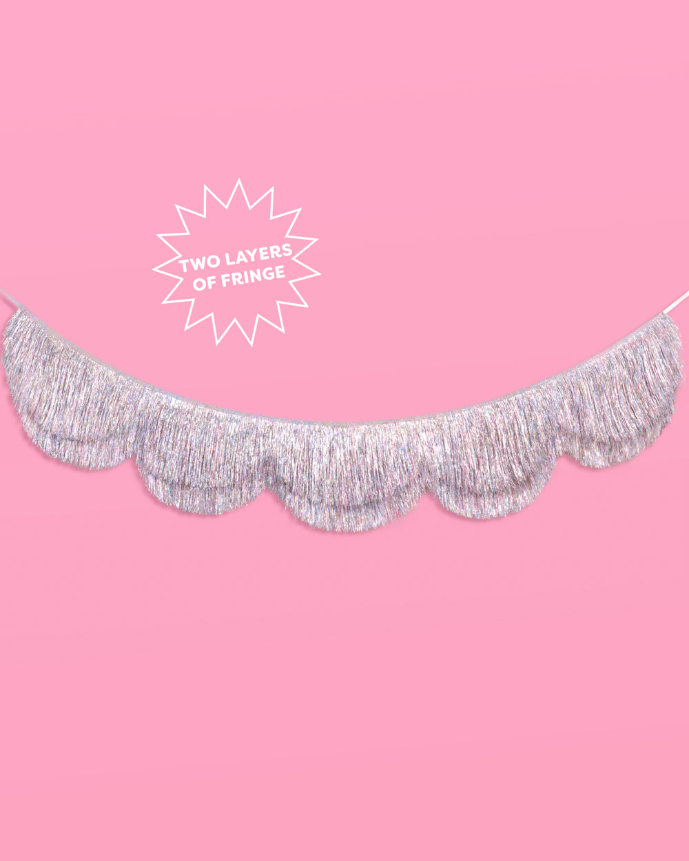 Shimmer Scallop Fringe - scalloped banner