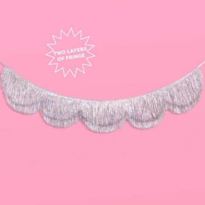 Shimmer Scallop Fringe - scalloped banner