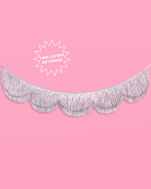 Shimmer Scallop Fringe - scalloped banner