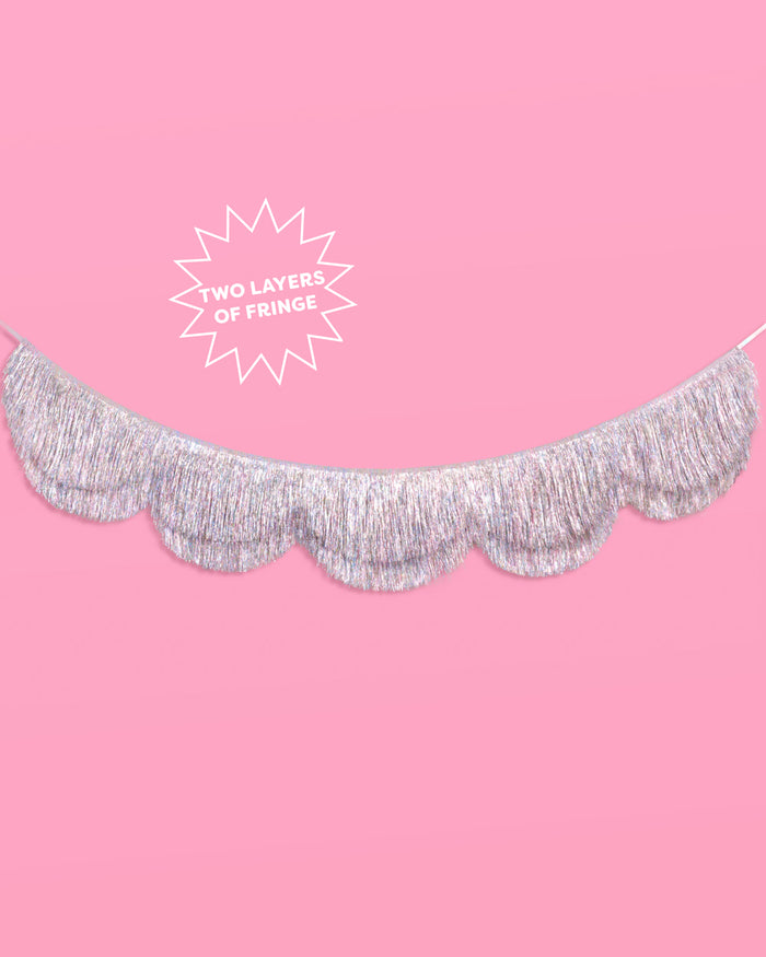 Shimmer Scallop Fringe - scalloped banner