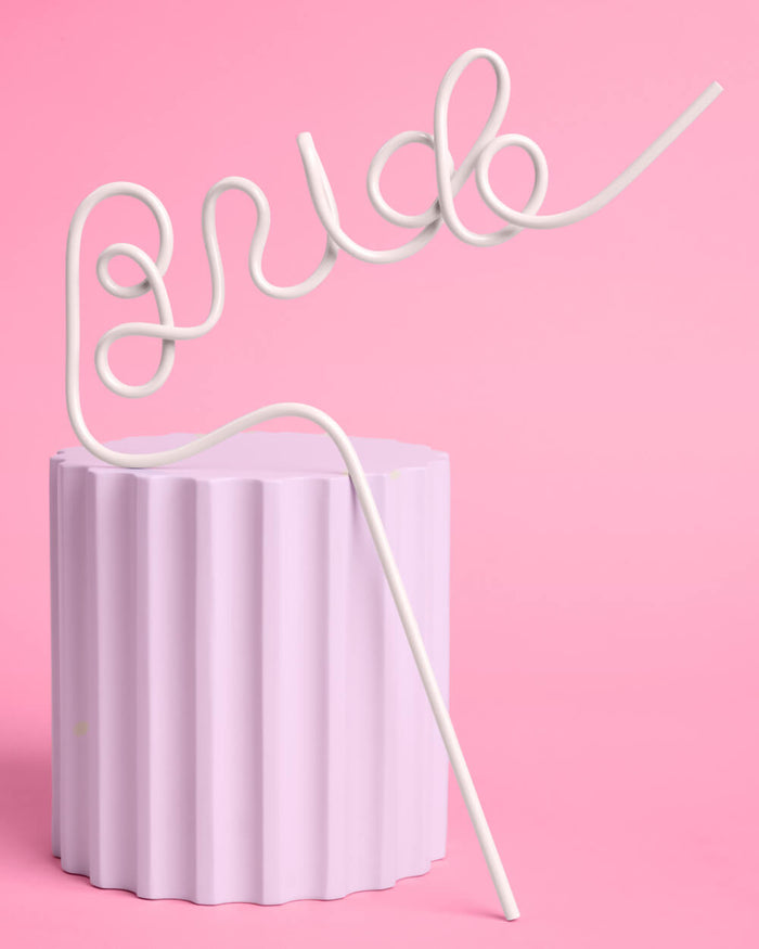 Classic Bride Straw - XL white Bride straw