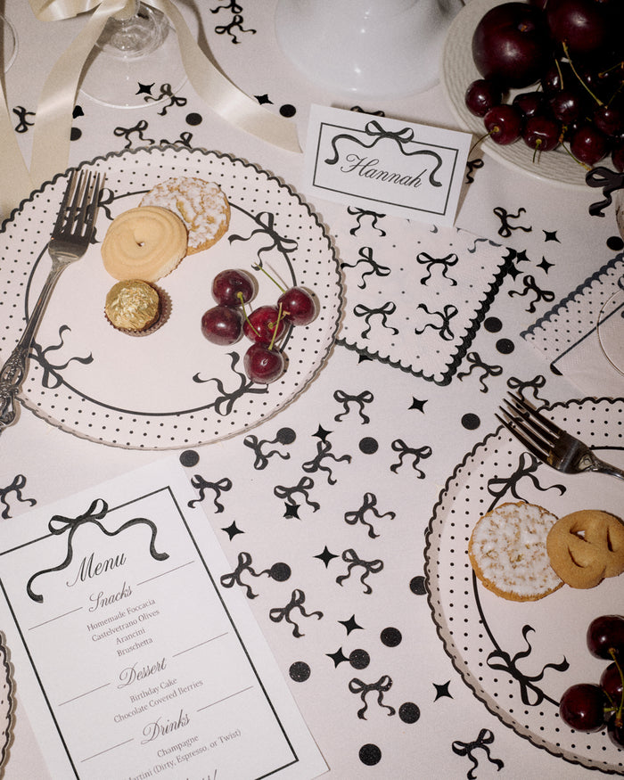 Little Black Bow Confetti - 200 pc glitter confetti