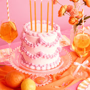 Orange Glitter Candles - 10 glitter candles