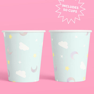 Over the Moon Cups - 50 paper cups