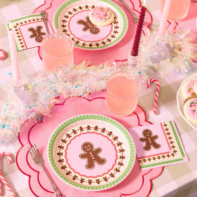 Bake it Merry Plates - pink christmas plates