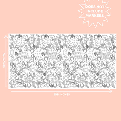 Western Coloring Tablecloth - paper coloring tablecloth