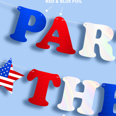 Party In The USA Banner - iridescent foil banner