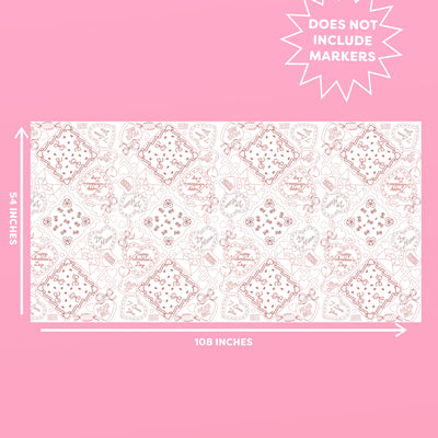 Be Mine Coloring Tablecloth - paper tablecloth