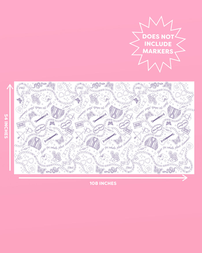 Eras Coloring Tablecloth - 1 tablecloth