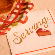 Serving Pie Napkins - gold foil cocktail napkins