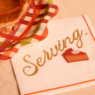Serving Pie Napkins - gold foil cocktail napkins