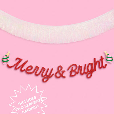 Merry & Bright Banner - two piece banner