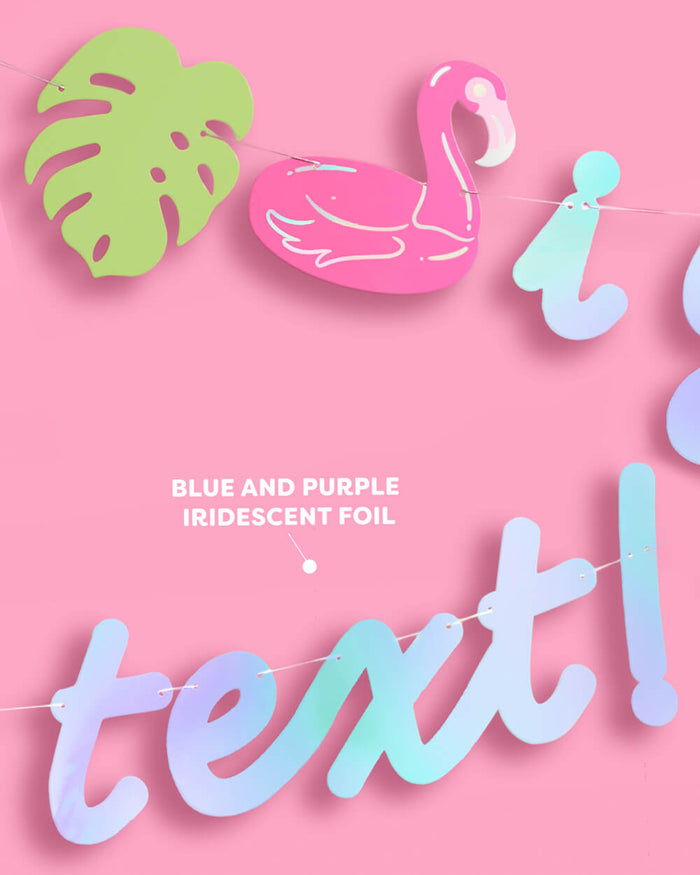 I Got A Text Banner - iridescent foil banner