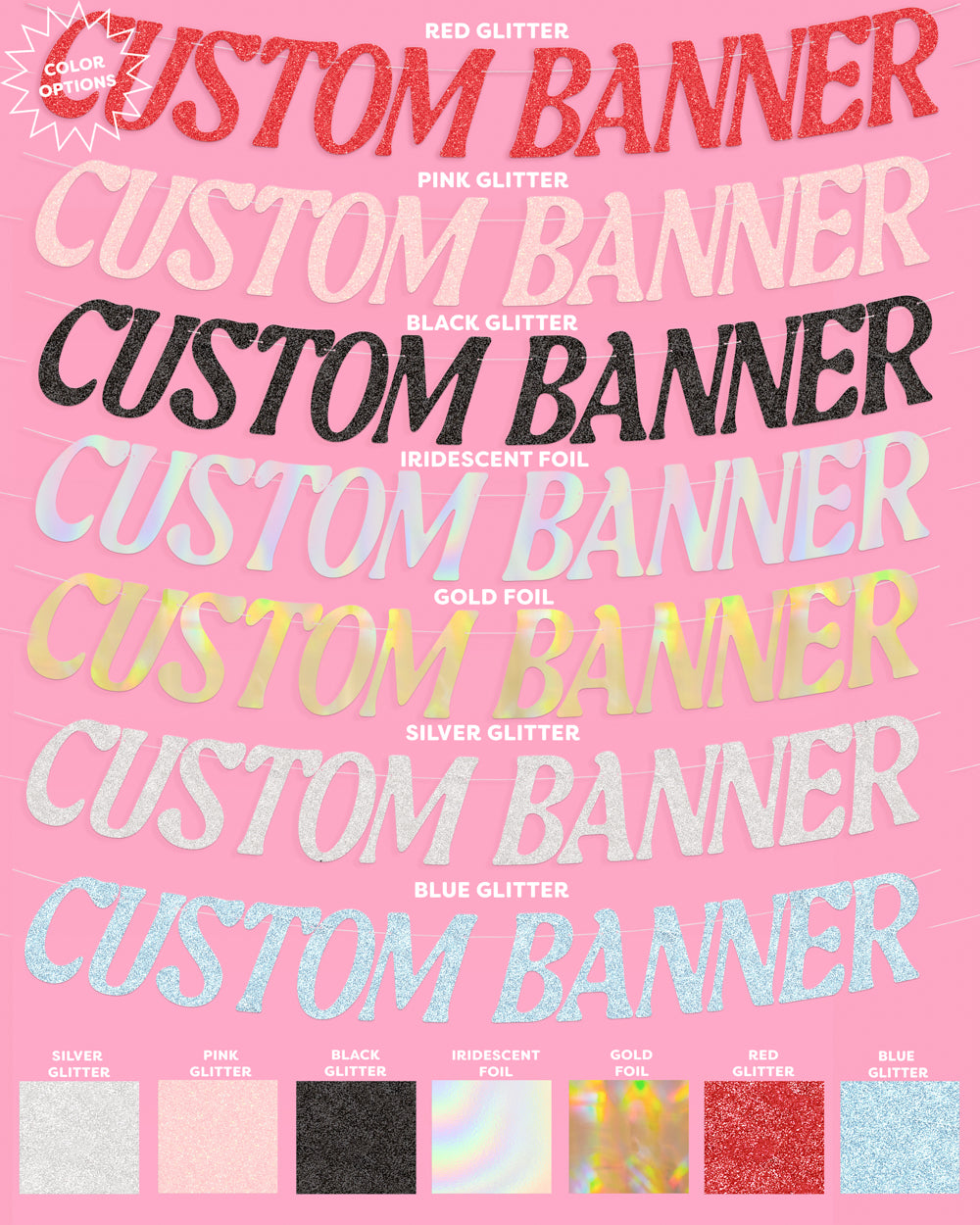 Timeless Custom Banner - customizable banner | xo, Fetti