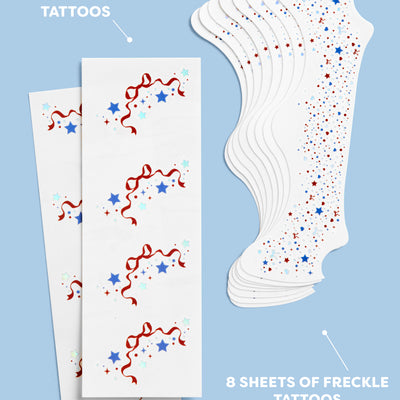 Fourth of July Freckle Tattoos - 16 tattoos