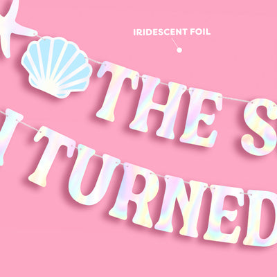 Summer I Turned Married Banner - iridescent banner