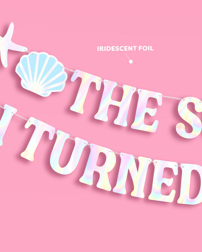 Summer I Turned Married Banner - iridescent banner
