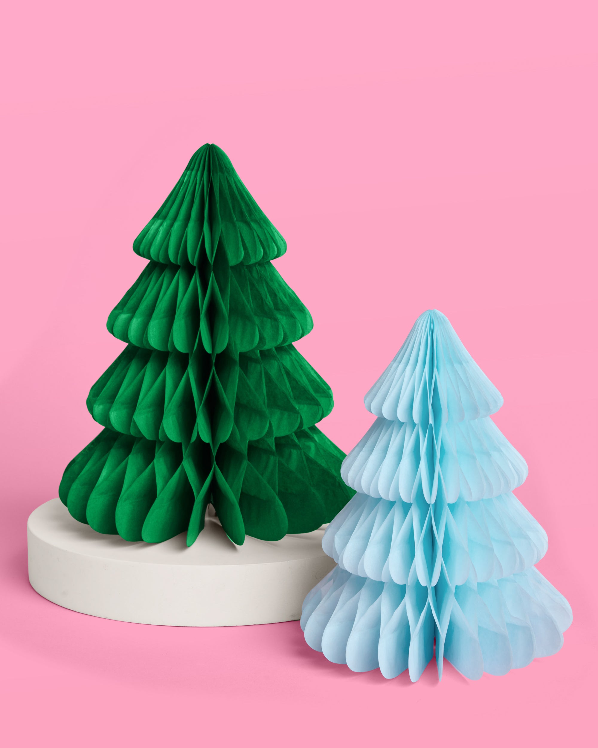 Very Merry Tree Set - 4 accordion tissue paper trees