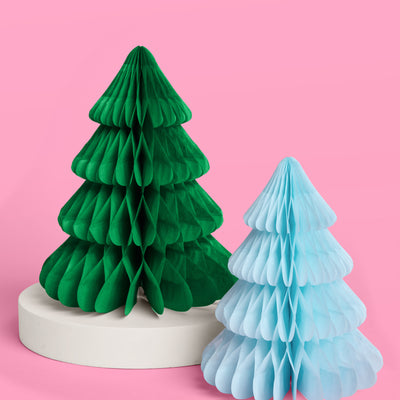 Very Merry Tree Set - 4 accordion tissue paper trees