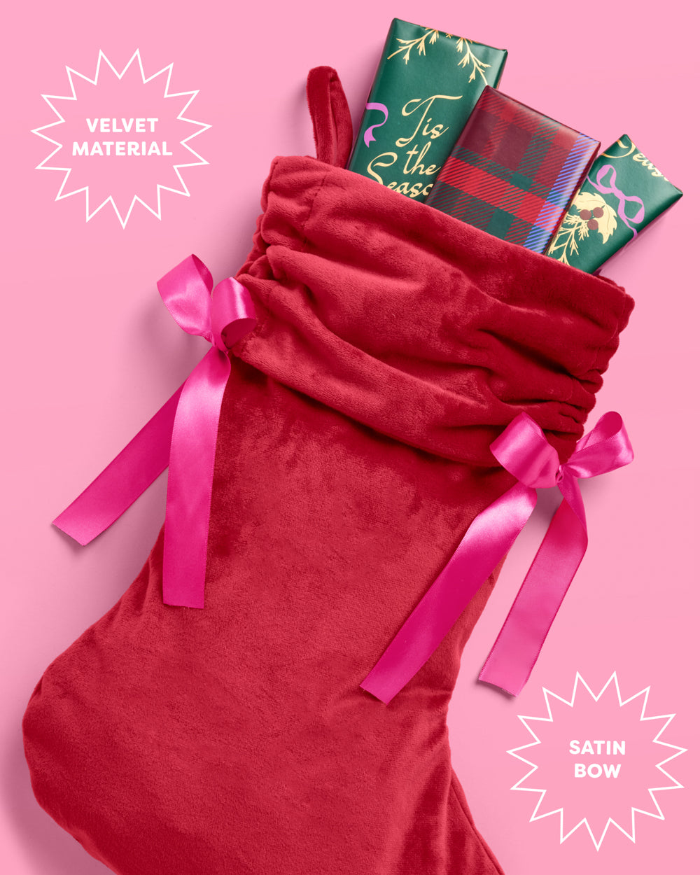 Velvet Stocking - ruched stocking